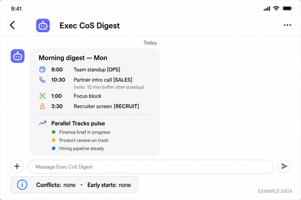 EXAMPLE DATA - morning digest